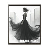 Stunning Framed Canvas Art - "BREATH TAKING" - Elegant Wall Decor, Modern Home Art, Gift for Her, Fashion Art Piece, Stylish Decor
