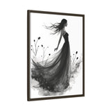 Canvas Print, Woman in Grass, Wall Art Decor, Female Portrait Picture, Nature Illustration