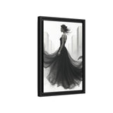 Elegant Framed Matte Canvas Wall Art - Stylish Home Decor, Gift for Fashion Lovers, Chic Living Room Artwork, Bridal Shower Decoration,