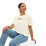 Rise Again Women's Boxy Tee — Minimal Inspirational Graphic Shirt