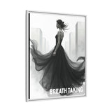 Stunning Framed Canvas Art - "BREATH TAKING" - Elegant Wall Decor, Modern Home Art, Gift for Her, Fashion Art Piece, Stylish Decor