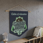 Cabin Mode Activated Pennant | Cozy Lodge, Tree, Mug Graphic