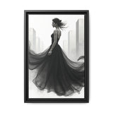 Elegant Framed Matte Canvas Wall Art - Stylish Home Decor, Gift for Fashion Lovers, Chic Living Room Artwork, Bridal Shower Decoration,