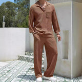 New Casual Shirt Trousers Men's Commuter Suit