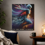 Abstract Motivational Wall Art Poster - Mockup in Cozy Living Room | Iron Phoenix GHG Customs
